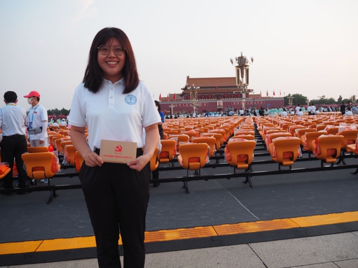 辅导员赵千慧参加庆祝中国共产党成立100周年大会 辅导员赵千慧参加庆祝中国共产党成立100周年大会